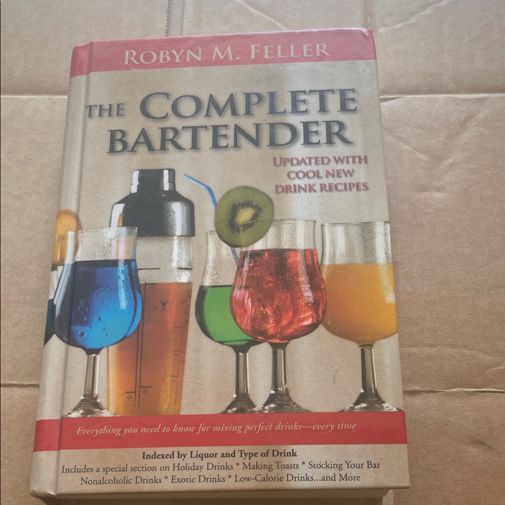 The Complete Bartender Book with Red Cover